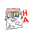 The black glasses family(Cat-I love you)（個別スタンプ：12）