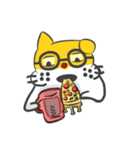 The black glasses family(Cat-I love you)（個別スタンプ：13）
