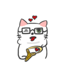 The black glasses family(Cat-I love you)（個別スタンプ：16）