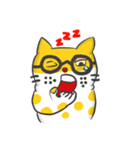 The black glasses family(Cat-I love you)（個別スタンプ：19）