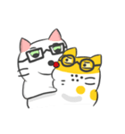 The black glasses family(Cat-I love you)（個別スタンプ：23）