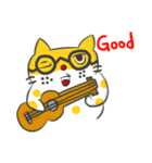The black glasses family(Cat-I love you)（個別スタンプ：24）
