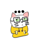 The black glasses family(Cat-I love you)（個別スタンプ：25）