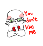 The black glasses family(Cat-I love you)（個別スタンプ：28）