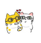 The black glasses family(Cat-I love you)（個別スタンプ：32）