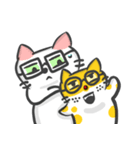 The black glasses family(Cat-I love you)（個別スタンプ：33）