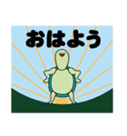無気力なうさぎと熱血なかめ（個別スタンプ：1）