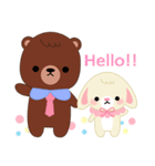 Couple Bear and Rabbit（個別スタンプ：1）