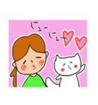 猫と女の子の日常（個別スタンプ：15）