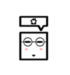 TWN Glasses face boy（個別スタンプ：14）