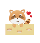 Cute funny raccoon（個別スタンプ：26）