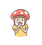 Mushroom girl with her dog（個別スタンプ：1）