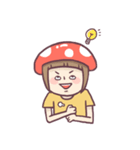 Mushroom girl with her dog（個別スタンプ：4）