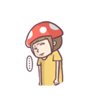 Mushroom girl with her dog（個別スタンプ：5）