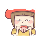 Mushroom girl with her dog（個別スタンプ：10）