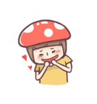 Mushroom girl with her dog（個別スタンプ：11）