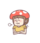 Mushroom girl with her dog（個別スタンプ：12）