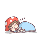 Mushroom girl with her dog（個別スタンプ：13）