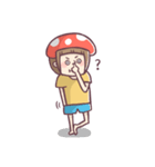 Mushroom girl with her dog（個別スタンプ：15）