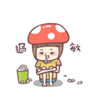 Mushroom girl with her dog（個別スタンプ：17）