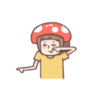 Mushroom girl with her dog（個別スタンプ：22）