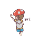 Mushroom girl with her dog（個別スタンプ：23）