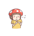 Mushroom girl with her dog（個別スタンプ：35）