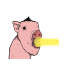 動くイケメンの豚（個別スタンプ：20）