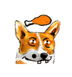 corgi KOBE's dog face（個別スタンプ：7）