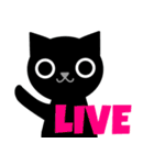 黒猫のくぅ 〜LIVE〜（個別スタンプ：2）