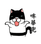 Black and white cat (Ou bei cat)（個別スタンプ：6）