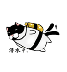 Black and white cat (Ou bei cat)（個別スタンプ：22）