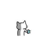 ソシャゲ用白猫スタンプ（個別スタンプ：3）
