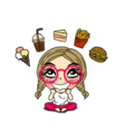 Angela eating and working out（個別スタンプ：1）