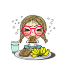 Angela eating and working out（個別スタンプ：20）
