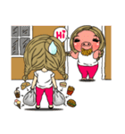 Angela eating and working out（個別スタンプ：29）