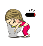 Angela eating and working out（個別スタンプ：34）