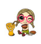 Angela eating and working out（個別スタンプ：35）