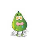 Set of Green Pear Faces Animated（個別スタンプ：1）