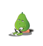 Set of Green Pear Faces Animated（個別スタンプ：5）