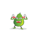 Set of Green Pear Faces Animated（個別スタンプ：13）