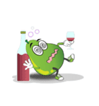 Set of Green Pear Faces Animated（個別スタンプ：16）