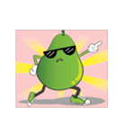 Set of Green Pear Faces Animated（個別スタンプ：18）