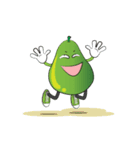 Set of Green Pear Faces Animated（個別スタンプ：22）