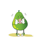 Set of Green Pear Faces Animated（個別スタンプ：23）