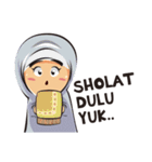 Cute fun hijab（個別スタンプ：4）