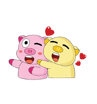 One of us: The Plump Pink, Love ！（個別スタンプ：14）