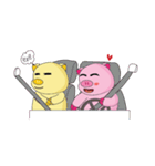 One of us: The Plump Pink, Love ！（個別スタンプ：22）