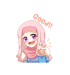 Hijab Princess (Muslim Kawaii Girl)（個別スタンプ：9）