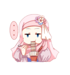 Hijab Princess (Muslim Kawaii Girl)（個別スタンプ：34）